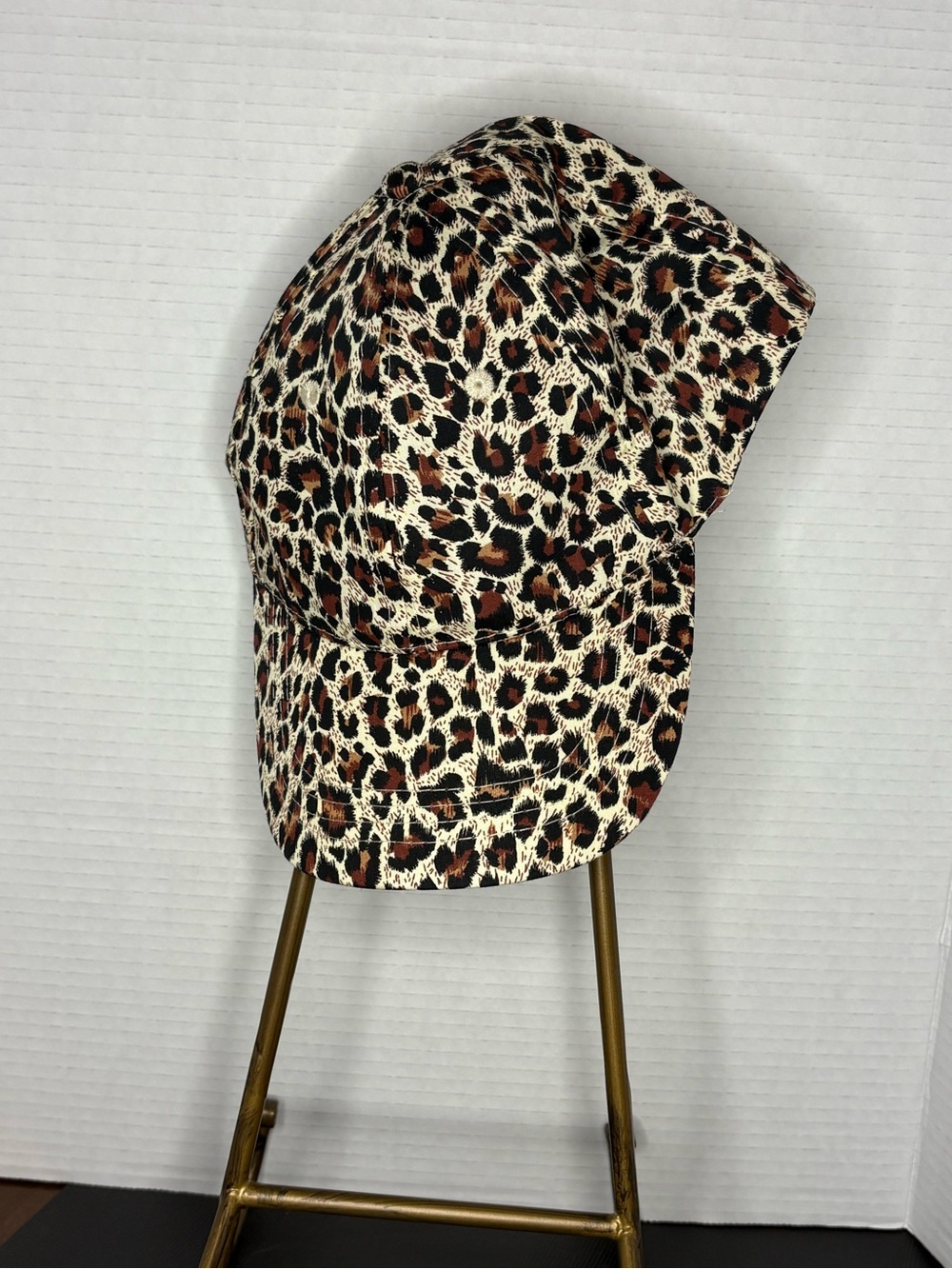 Leopard Print Decorative Cap - Brown and Black